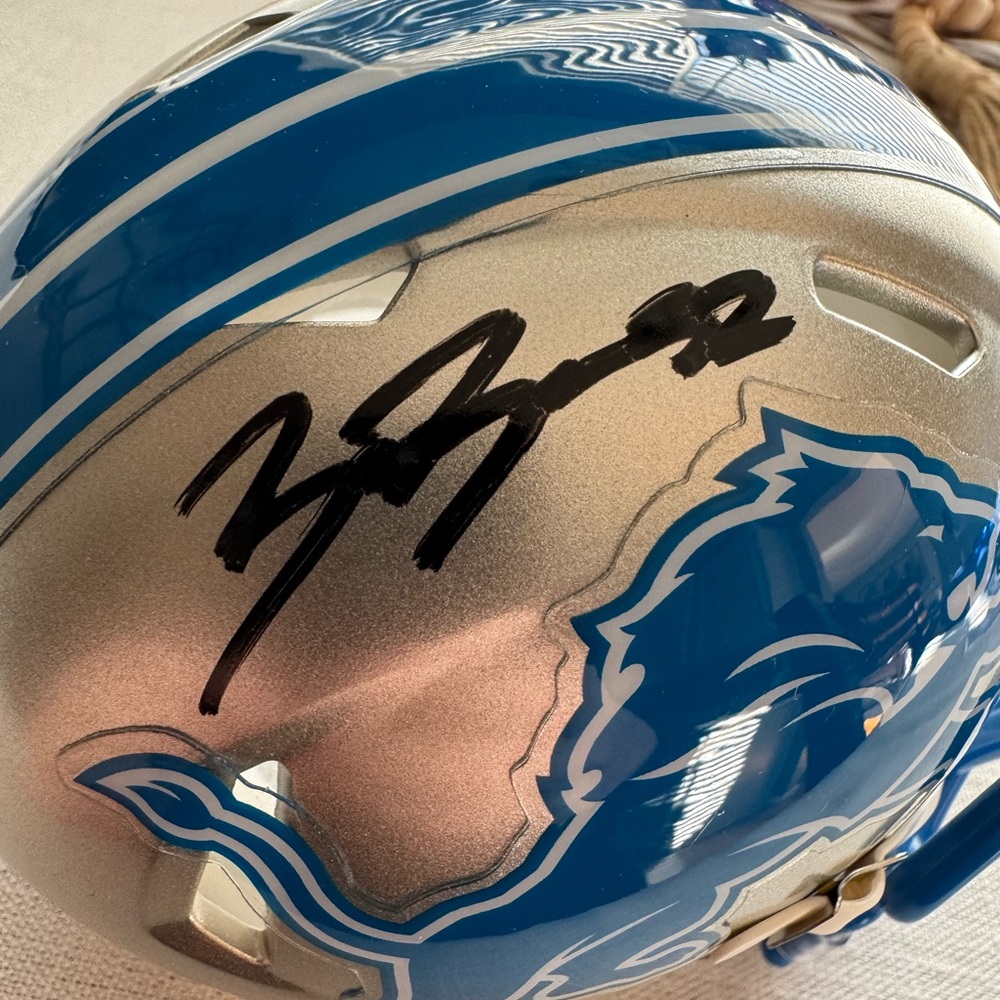 Detroit Lions Mini Helmet Signed by Brian Branch #32